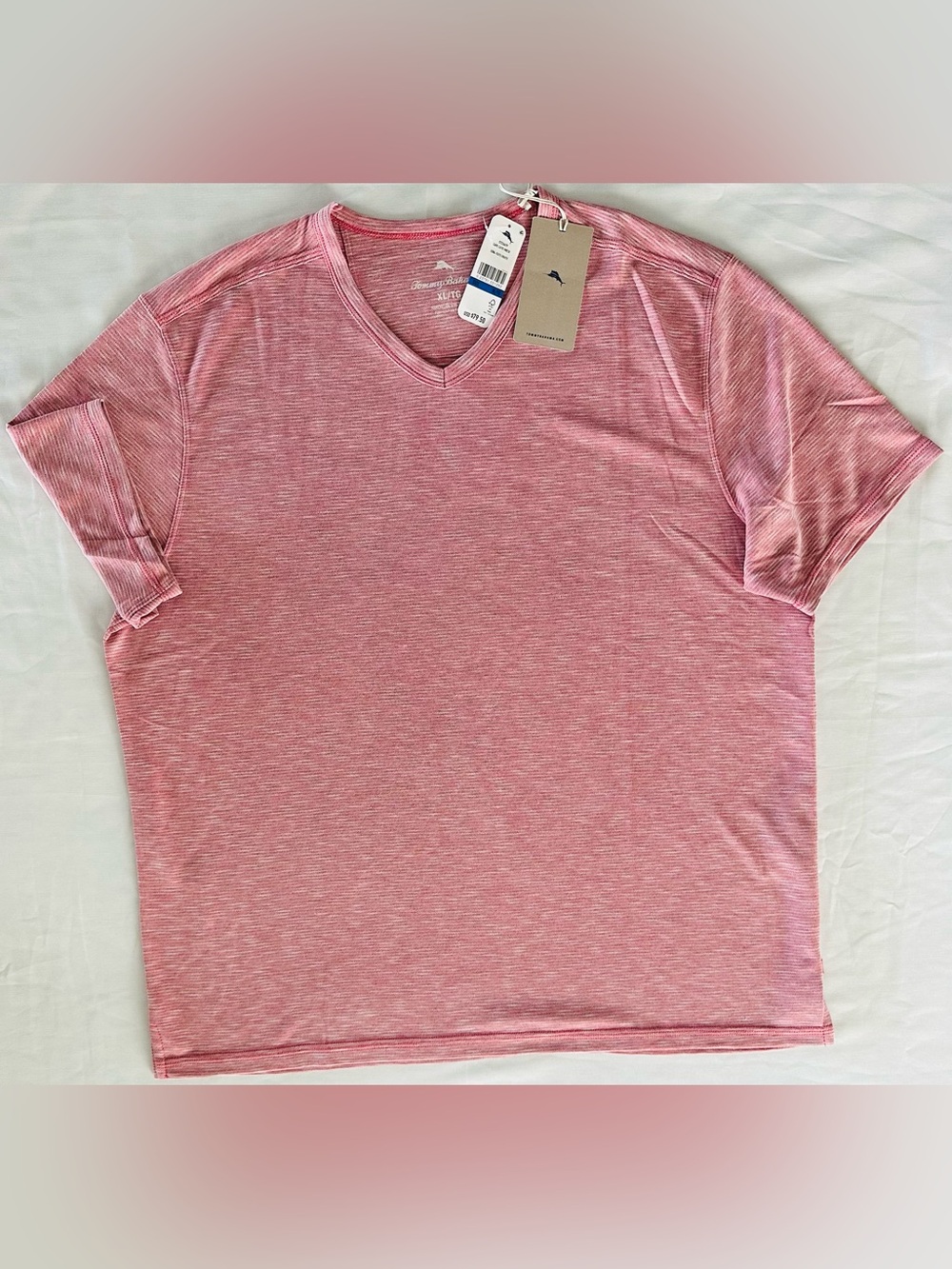 Tommy Bahama Men's Island Zone Cape Cayo V-Neck T-shirt XL Pink Heathered NWT